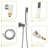 16 Inch Ceiling Mount Shower With Dual Head, Brushed Nickel Feature Mounted-120883111