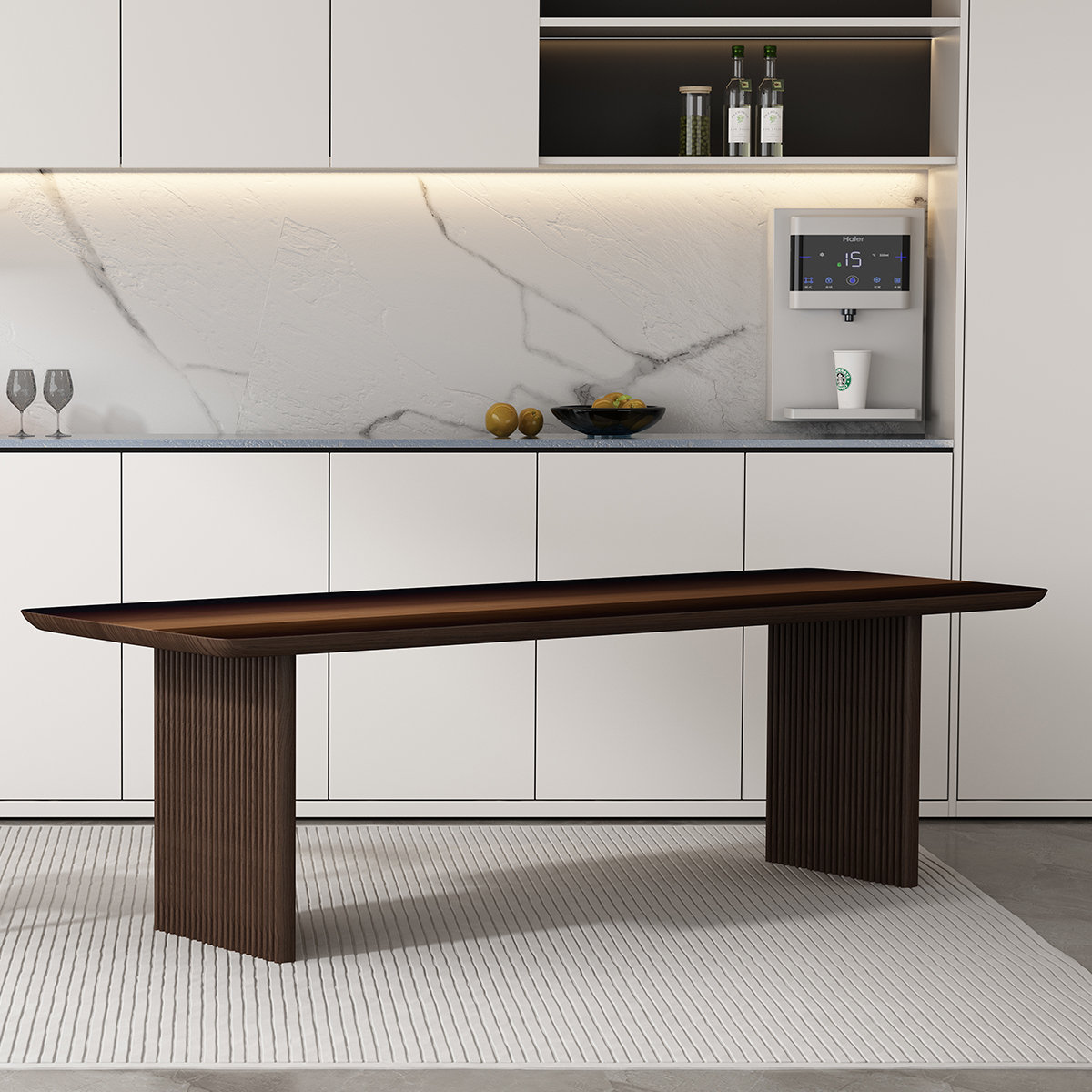 Corrigan Studio Modern Rectangular Solid Wood Dining Table - Wayfair Canada