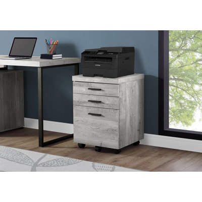 Classeur mobile contemporain à roulettes avec tiroirs de rangement et support d'imprimante pour le travail de bureau moderne
