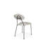 Chaise d’appoint rembourrée en noir/gris