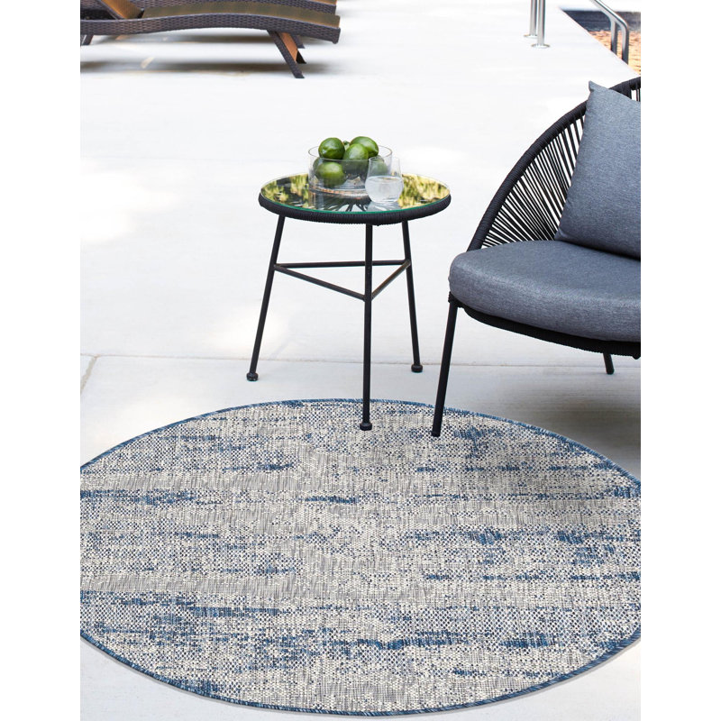 Tapis intérieur / extérieur moderne Penson, Rond 3 pi 1 po