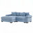 Oversized Cloud Modular L-shape Sectional Couch, Soft Corduroy Fabric-1156214708-1156214713-1159943605