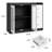 Storage Cabinet With Glass Doors And Shelves, 43" Coffee Bar Cabinet With 3 Drawers,Sideboard Buffet Cabinet With Storage,Buffet Table For Kitchen, Entryway, Bedroom, Living Room-836648843