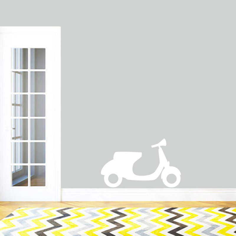 Décalcomanie murale scooter du moteur Monico, Blanc
