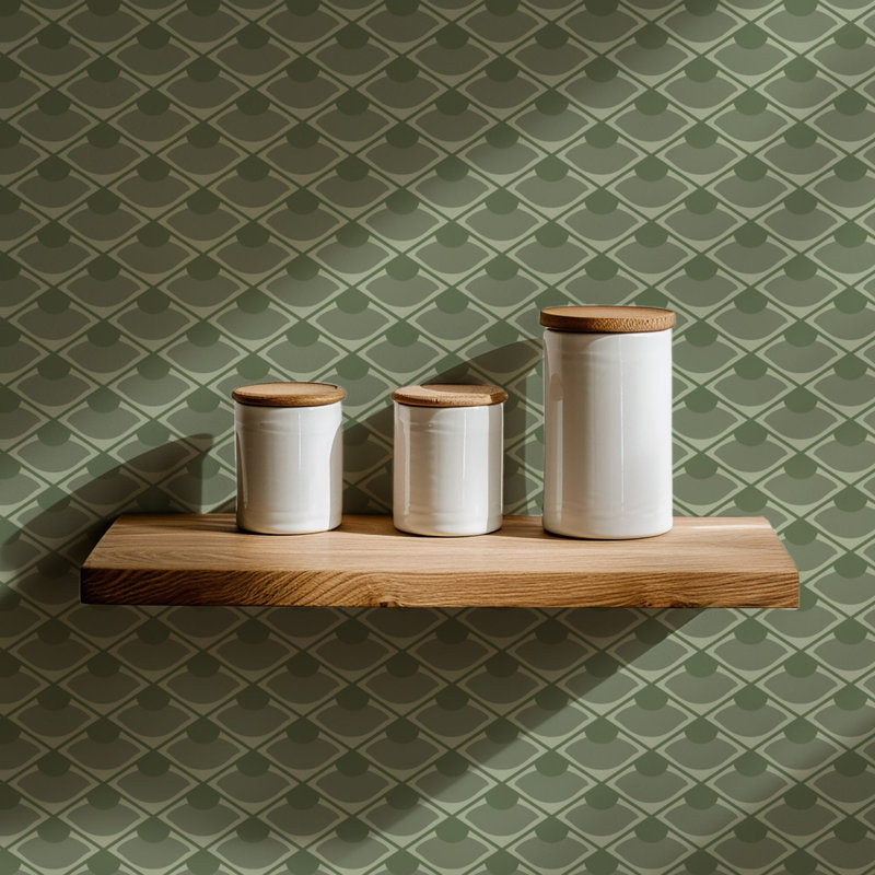 Don't Be Koi - Wallpaper by Julianne Taylor Style, Self-adhesive, Leaf Green, Peel & Stick