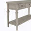 Console de style rétro classique avec trois tiroirs supérieurs et une tablette inférieure de style ouvert, facile à assembler (gris délavé)-164556039