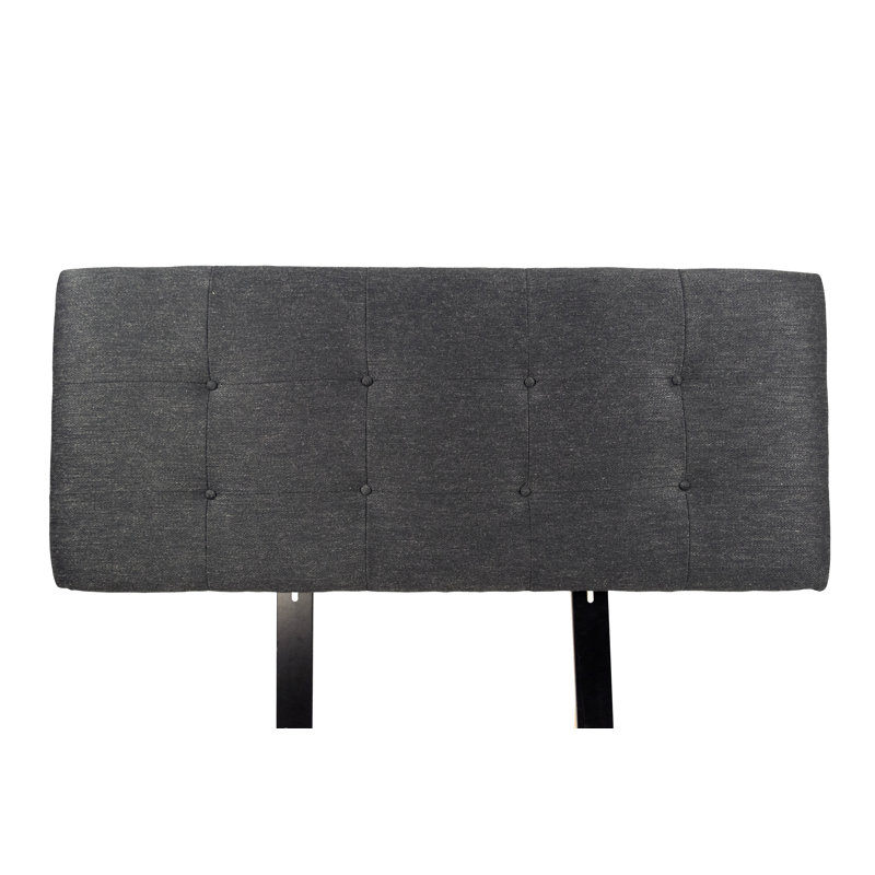 Tête de lit tapissier Kwan, Grand, Gris anthracite