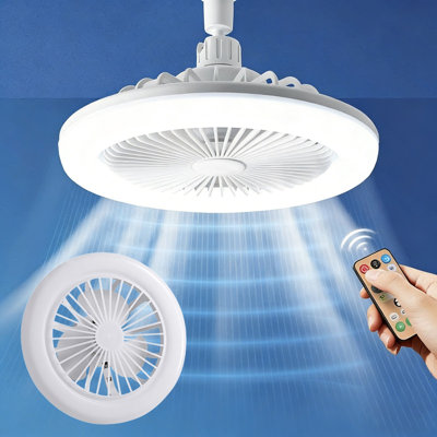 Kbndieu Ceiling Fan with Lights Enclosed Low Fan Light Ceiling Light with Fan Hidden Fan Delier with Remote Control