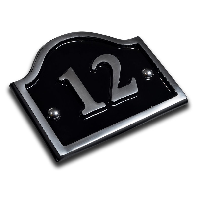 Jaclynn 11.5cm H Reflective Metal House Number, 12