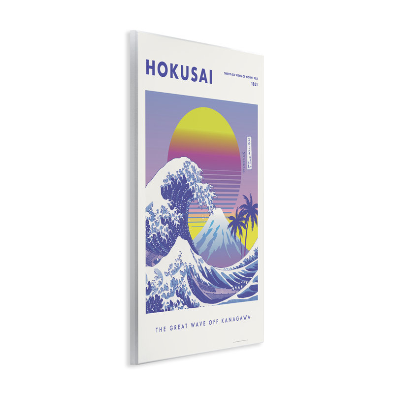 Art mural Hokusai, vague tropicale par Reinders, H 15 po x l 10 po