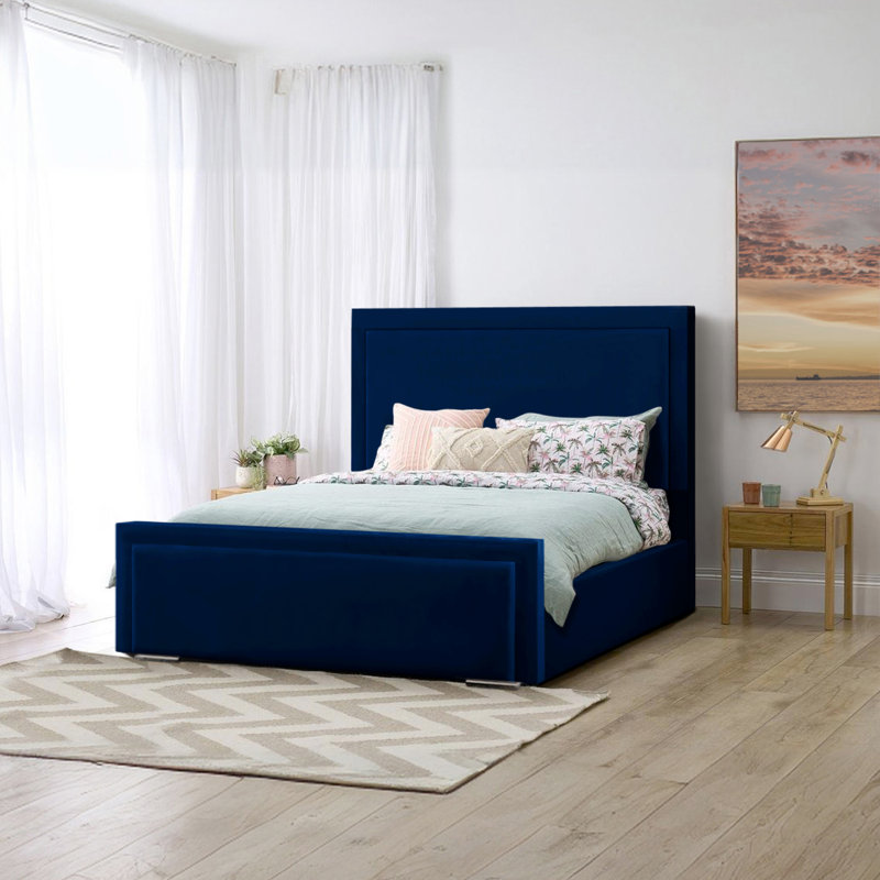 Abhipsa Upholstered Bed, Single (3'), Marine