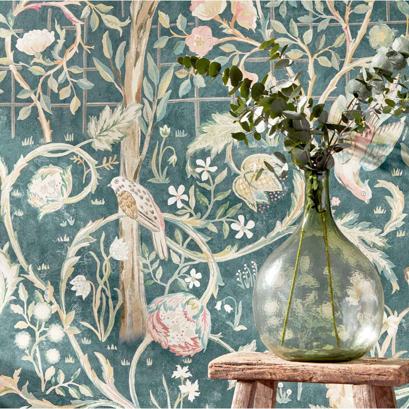 Melsetter Wallpaper, Indigo Rose
