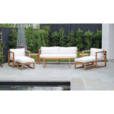 Outdoor 8 - Piece Teak Conversation Set