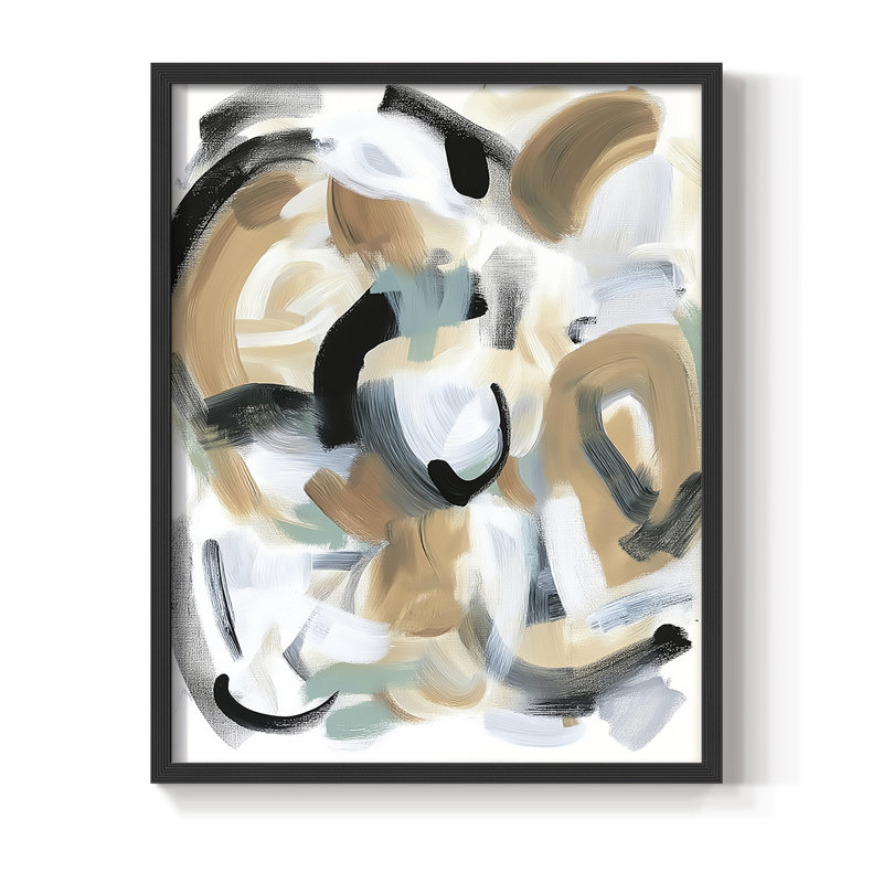 "ABSTRACT Series DCCXCV" par J Paul, Noir, noir, noir, noir, H 11 po x l 9 po