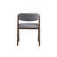 Ensemble de 2 chaises d'appoint Keiki en tissu gris et finition noyer