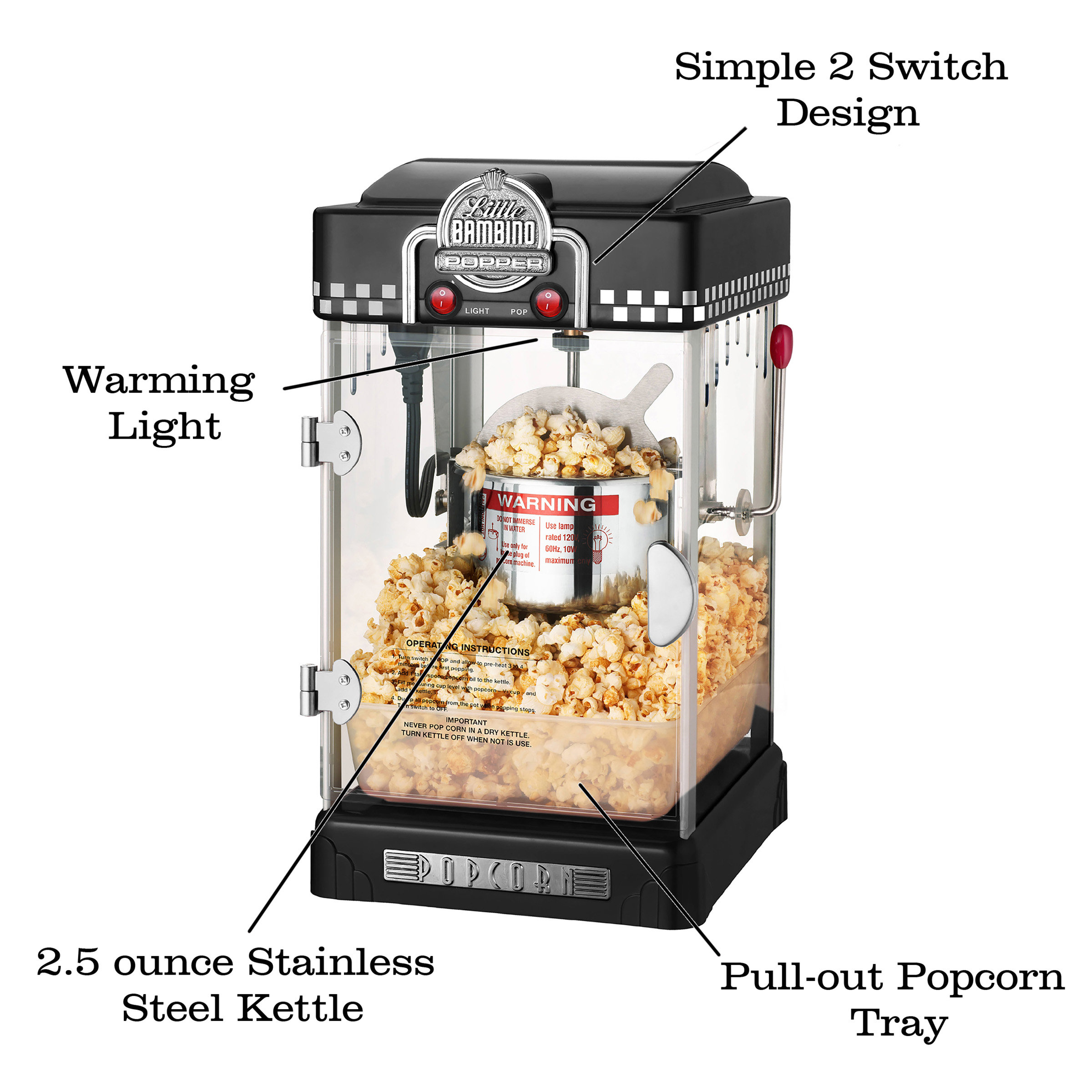 Great Northern Popcorn 48 Cups Oil Popcorn Machine Popcorn Maker Cart  Stainless Steel in Red