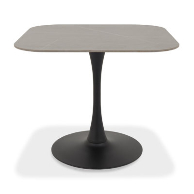 Anquetta Ceramic Dining Table With Black Sand Powder Coated Base
