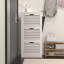 Armoire à chaussures en bois pour entrée, armoire de rangement à chaussures avec 3 portes rabattables