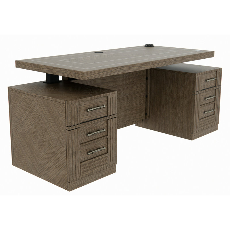 Bureau de rangement Junus, Brun gris