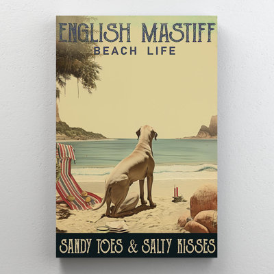 " English Mastiff Beach Life "