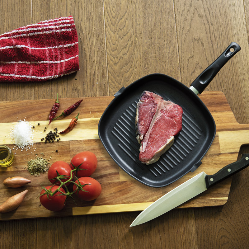 Ultimate Non-Stick Carbon Steel Grill Pan / Griddle Set, 24 cm