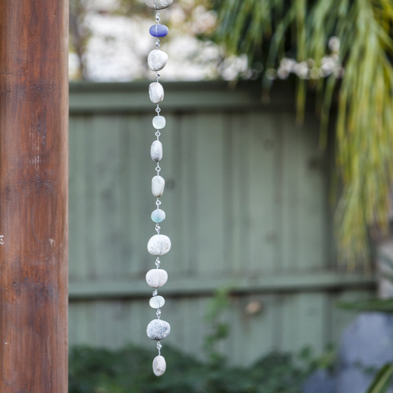 Stone Rain Chain, 48" H x 3" W X 1" D