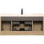 Meuble-lavabo mural 48 po avec lavabo, meuble-lavabo mural moderne avec lavabo en résine et tiroirs-111123762