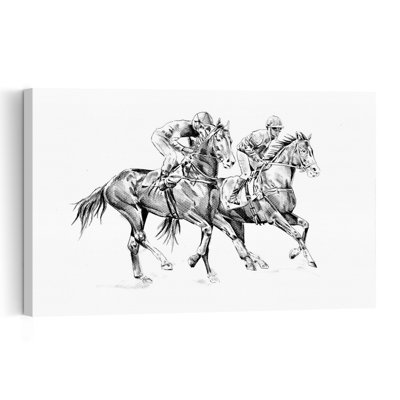 Impression d'art mural cheval traditionnel dynamique