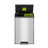 Ecocasa II Steel Step On Multi-Compartment Rubbish & Recycling Bin - 40L