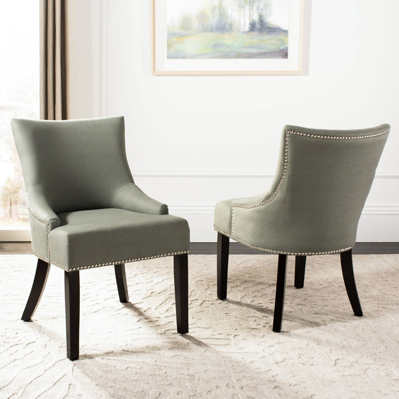 Chaise d'appoint rembourrée Bronte-May, Brume de mer, Espresso