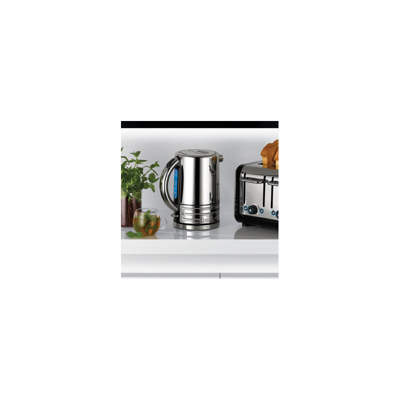 Dualit 2300W 1.5L Architect Kettle, Brushed Stainless Steel/Black