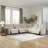 132" W Power Reclining Sectional with Adjustable Headrests -126243357