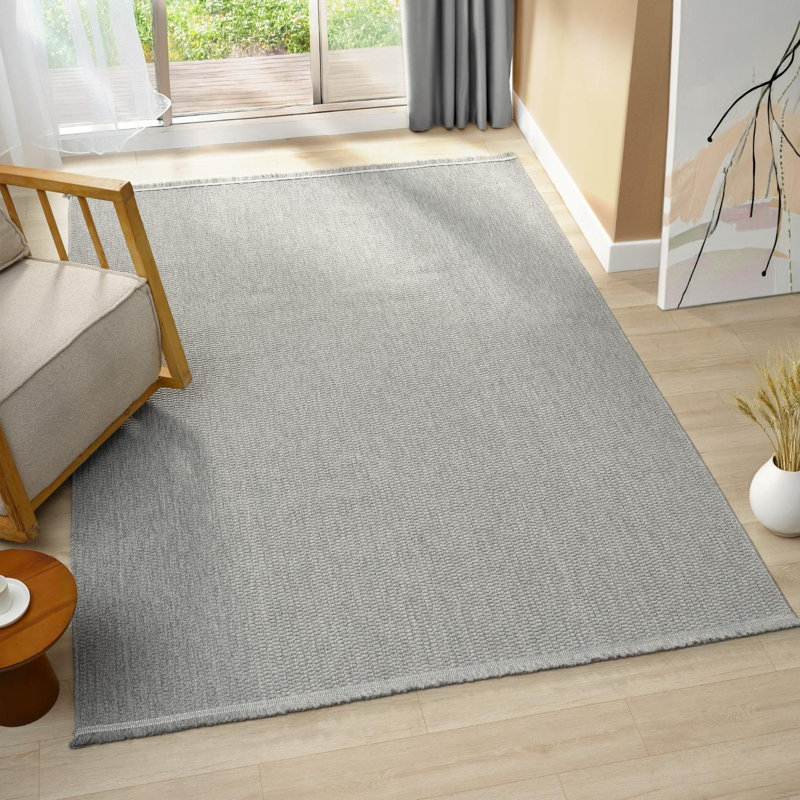 Tapis à franges Modern Farmhouse, Rectangle 6 pi x 9 pi