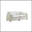Canapé de salon chaleureux et confortable avec 4 coussins et 4 coussins pour le salon, velours côtelé beige-24018066