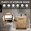 Meuble-lavabo autoportant avec lavabo en céramique et portes à fermeture en douceur-750854919