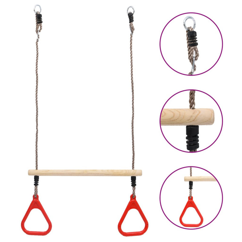 Harwich Trapeze Swing Bar with Rings