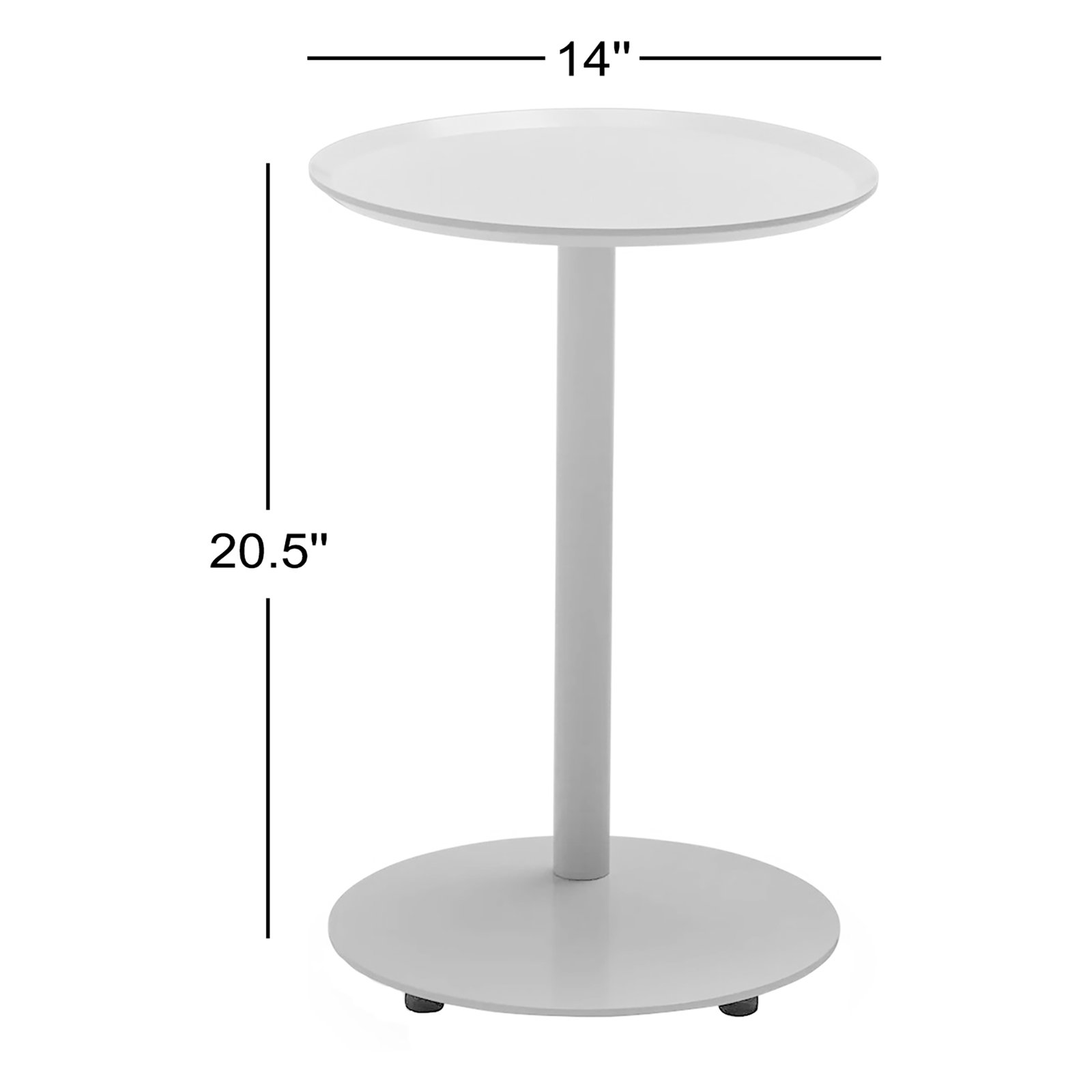 Terra 14'' Powder Coated Aluminum Outdoor Side Table, Olive