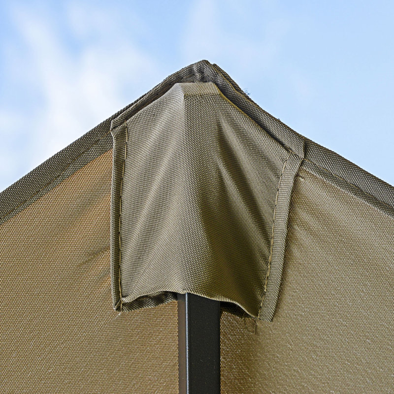 Parasol extérieur rectangulaire en acier Outsunny, Brun