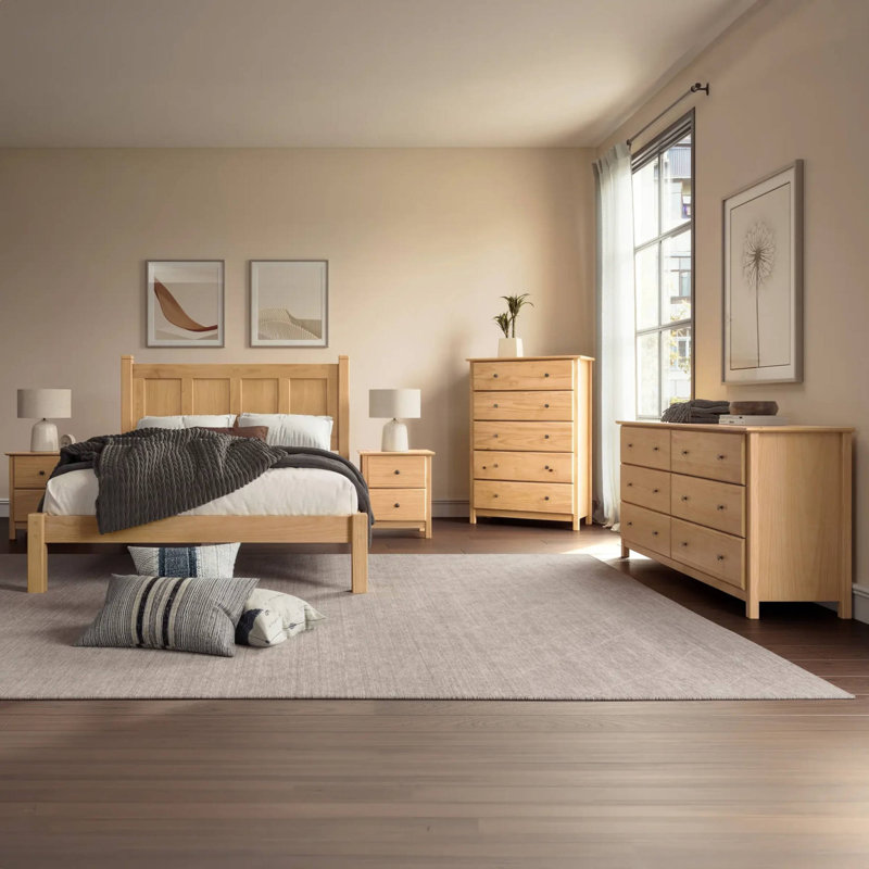 Shaker Bedroom Set (5-Piece), Natural, Queen