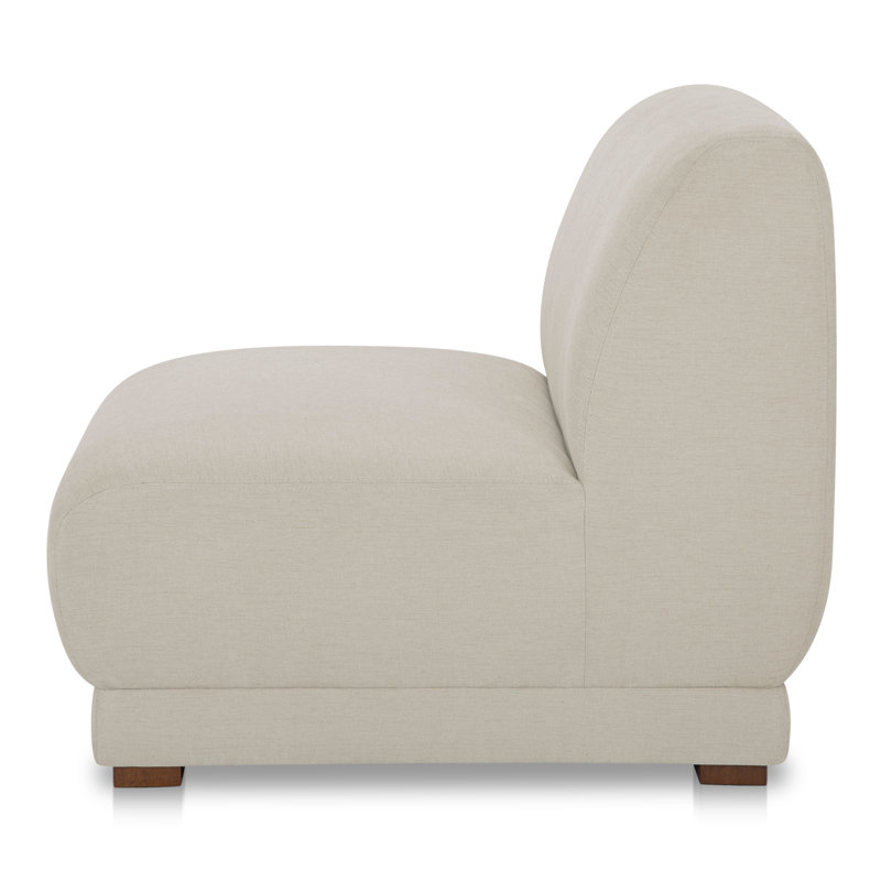 Fraser Slipper Chair Deep Blue, White Polyester Blend