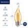 CA11E26 Led Candelabra Bulbs, Dimmable Led Chandelier Light Bulbs, 40w Equivalent, 2200k Warm White Light, 330lm, Amber Glass Finishing, 6 Pack