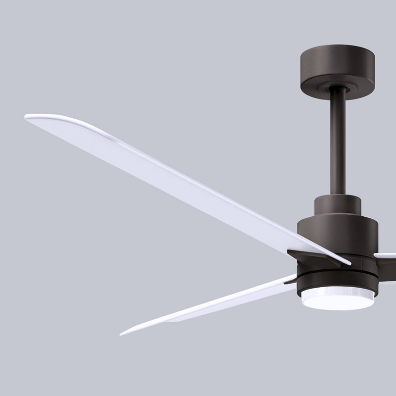 Ventilateur de plafond Alessandra, Blanc mat, Bronze texturé, 56"