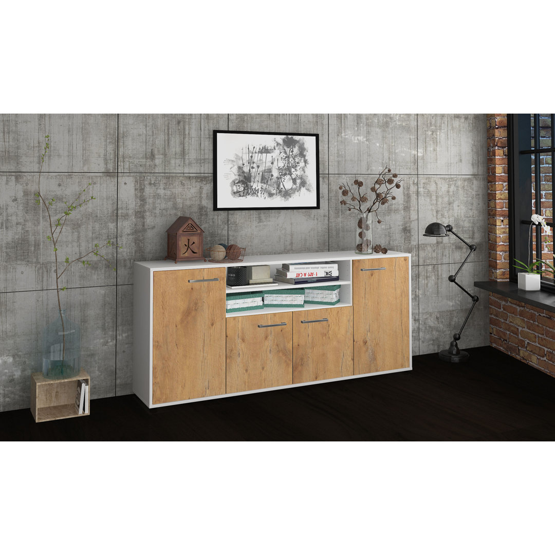 Sideboard Lenchen - Freistehend/Metallgriffe - Design: Farb-Dekor