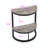Half Round End Table, Narrow Side Table with Metal Frame-1089849663