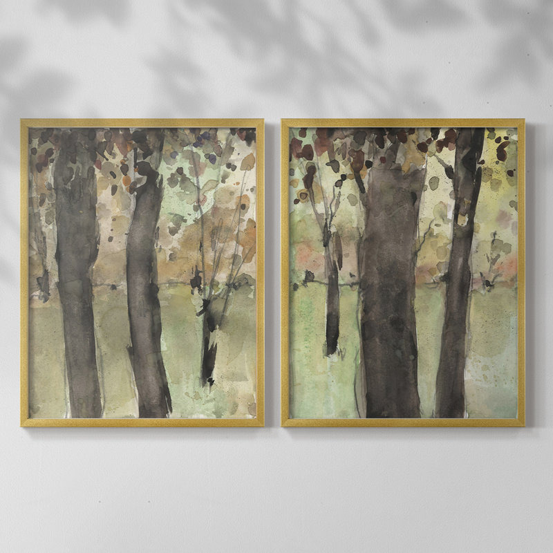 «Under the Tree Confetti I», reproduction encadrée de qualité supérieure - prête à être accrochée - aucun clou requis - aucun clou requis