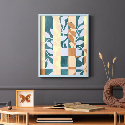 «Chequered Cutting I», reproduction encadrée - bois massif