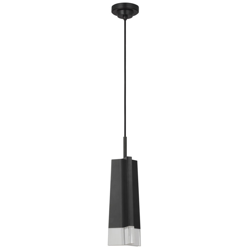 Thomas O'Brien Matcha Single Light Pendant in Bronze with Clear Glass, Bronze