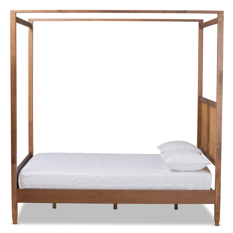 Lakemore Cane Canopy Bed | Stylish Platform Bed