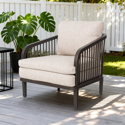 Asheville Patio Aluminum Club Chair Lounge Chair With Cushions