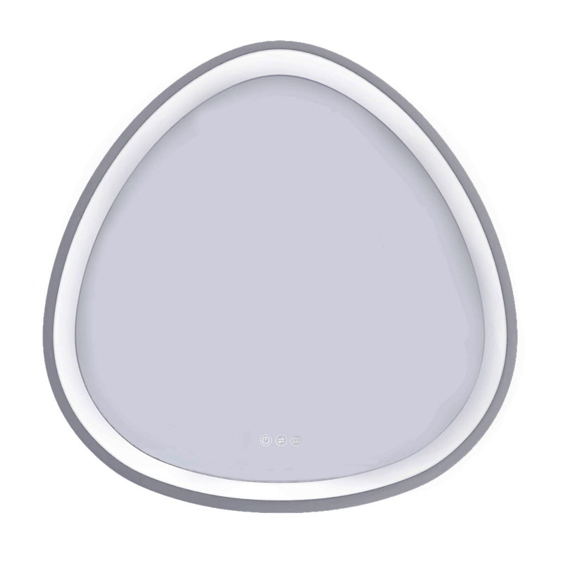 32 po x 32 po Miroir gris